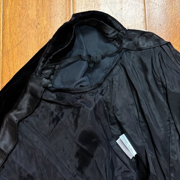 Vtge Jessica McClintock Gunne Sax Dress 11/12 Blk Velvet Lace Beaded 80's Witchy - Picture 13 of 16